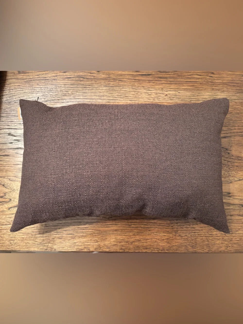 Howard Elliot Designer Chocolate Textured Lumbar Pillow 14x22 Down Insert NWT